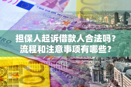 武汉担保人起诉借款人合法吗？流程和注意事项有哪些？