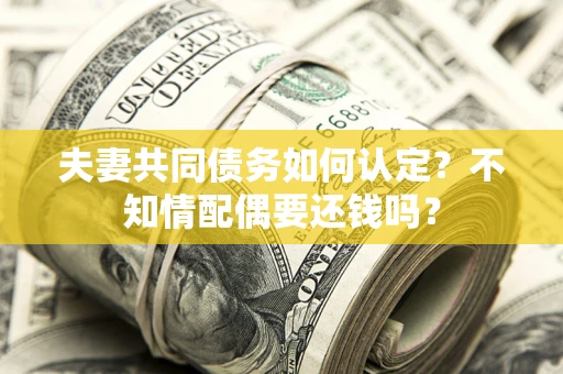 武汉夫妻共同债务如何认定？不知情配偶要还钱吗？
