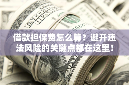 武汉借款担保费怎么算？避开违法风险的关键点都在这里！