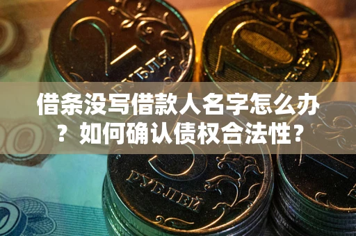武汉借条没写借款人名字怎么办？如何确认债权合法性？