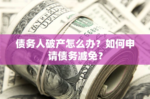 武汉债务人破产怎么办？如何申请债务减免？