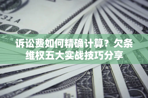 武汉诉讼费如何精确计算？欠条维权五大实战技巧分享