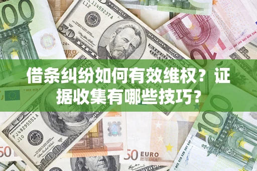 武汉借条纠纷如何有效维权？证据收集有哪些技巧？