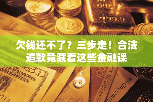 武汉欠钱还不了？三步走！合法追款竟藏着这些金融课
