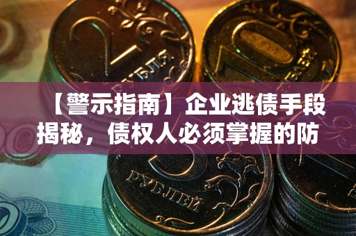 武汉【警示指南】企业逃债手段揭秘，债权人必须掌握的防坑宝典