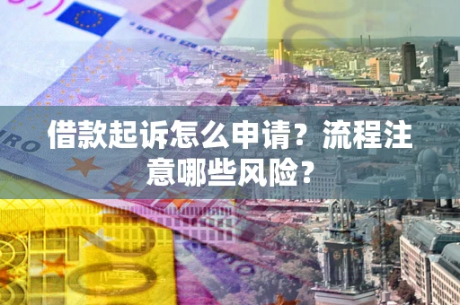 武汉借款起诉怎么申请？流程注意哪些风险？